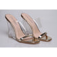 Crystal High Heel Wedge Sandals