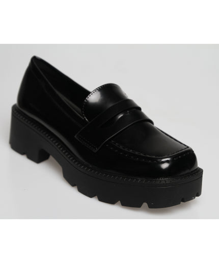 Square Toe Platform Oxford Chunky Heel Shoes