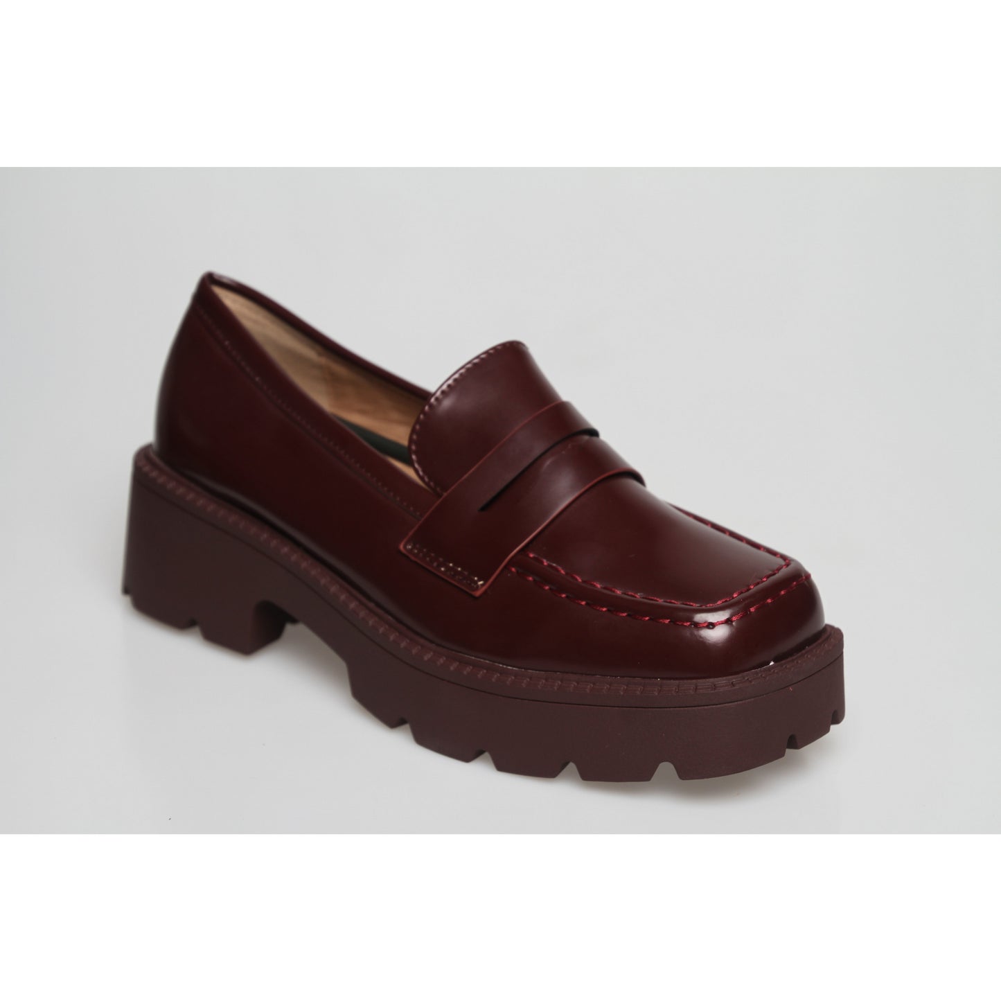 Square Toe Platform Oxford Chunky Heel Shoes