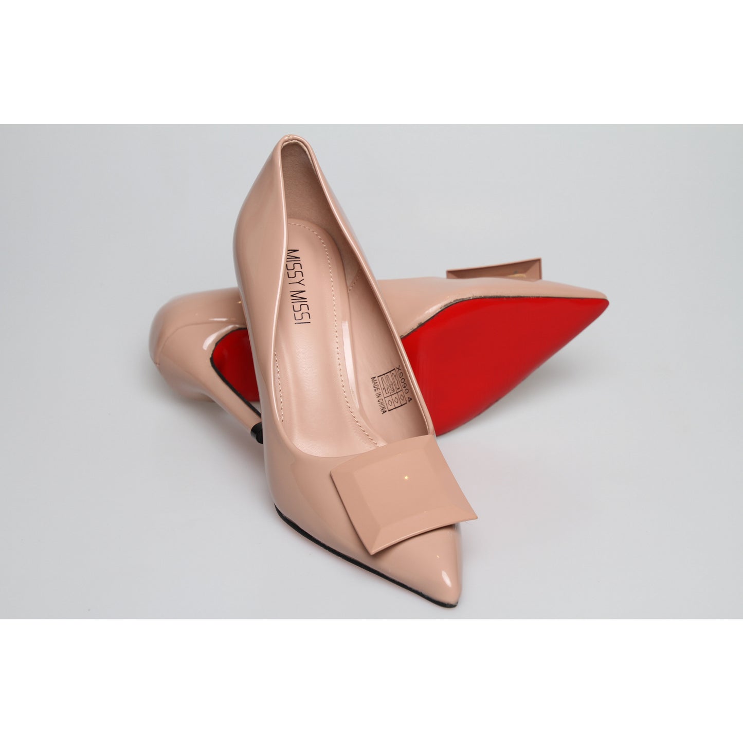 Square Buckle High Heels
