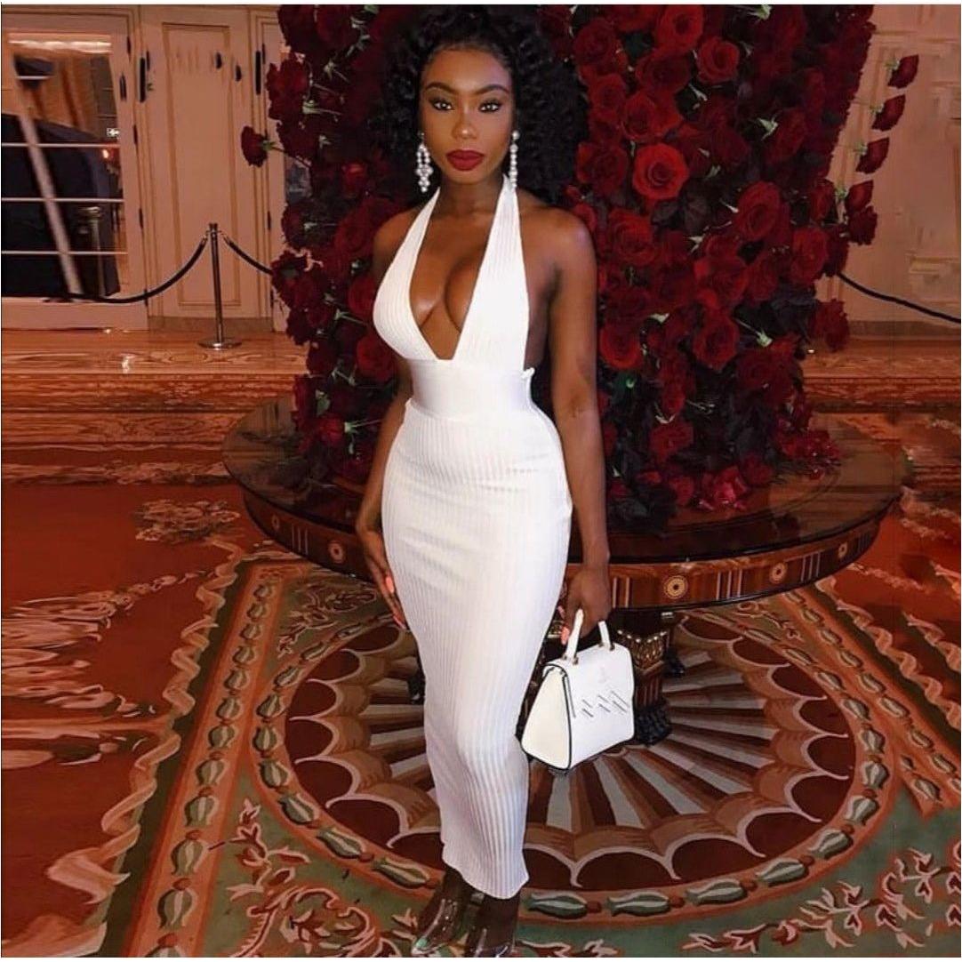 white halter neck backless dress Shona Joy Savanna Open Back Maxi in Ivory %0D%0A*%20Pay%20special%20attention%20on%20measurements%20to%20ensure%20proper%20fit Solana White Halter Mini Dress