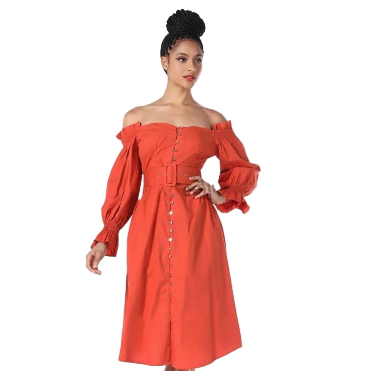 Off Shoulder Dress - YELLOW SUB TRADING 