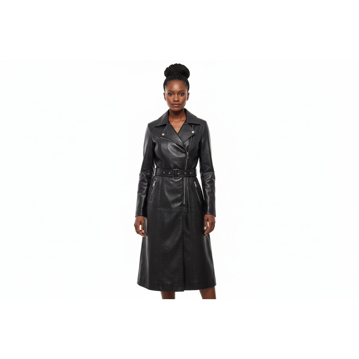 Zipper Faux Jacket Dress 