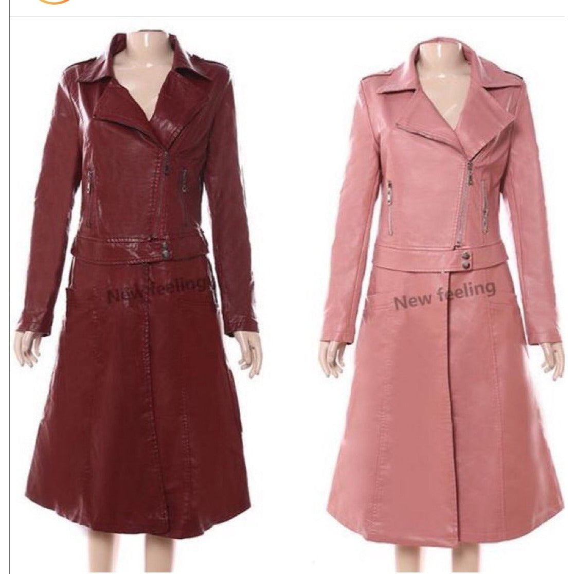 Zipper Faux Jacket Dress 