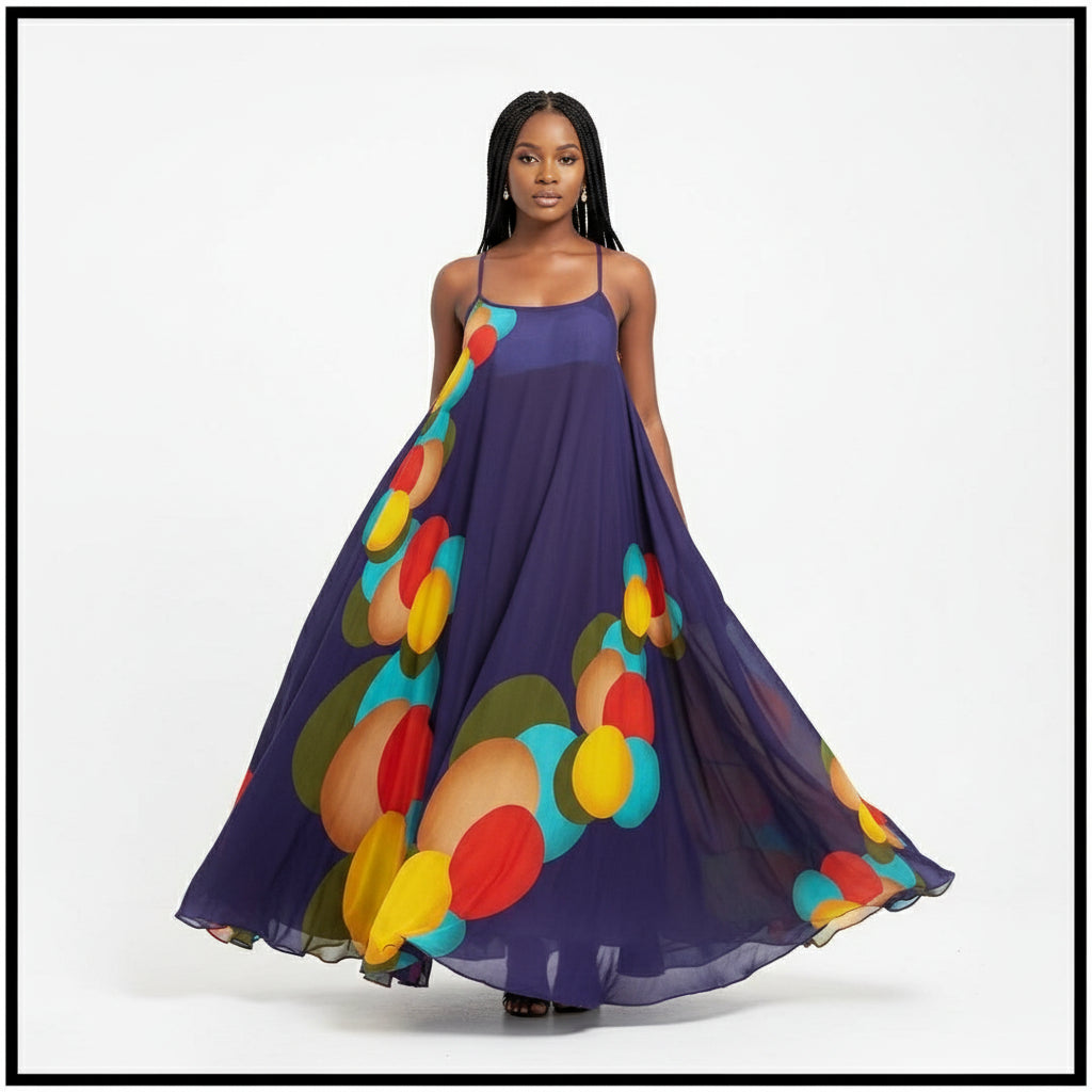 Sleeveless Floral Maxi Dress 