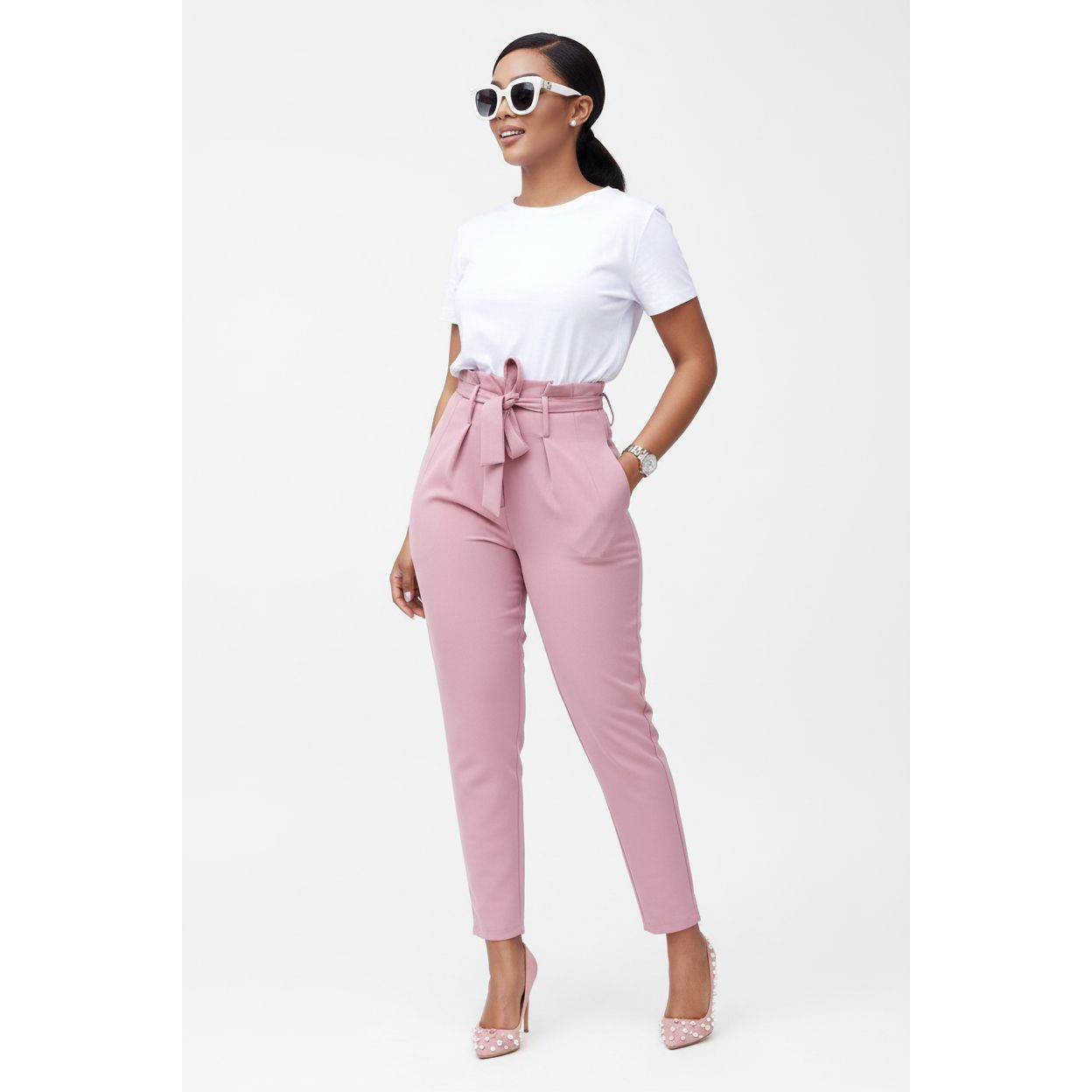 Belted High Waisted Pant 