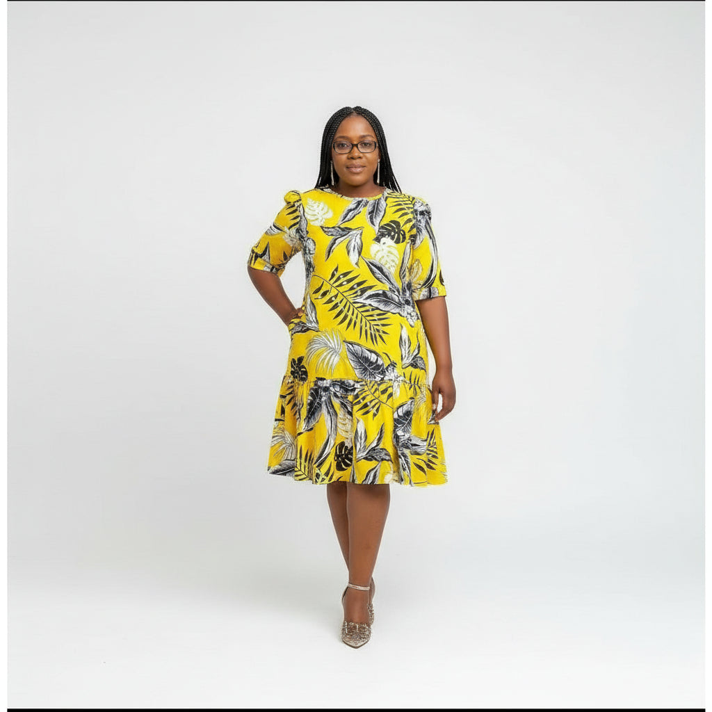 Floral Print Midi Dress 