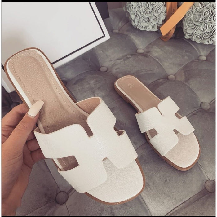 H-shaped slippers flat sandal