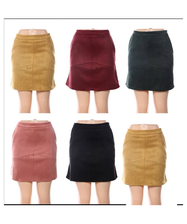 Suede Mini Skirt 