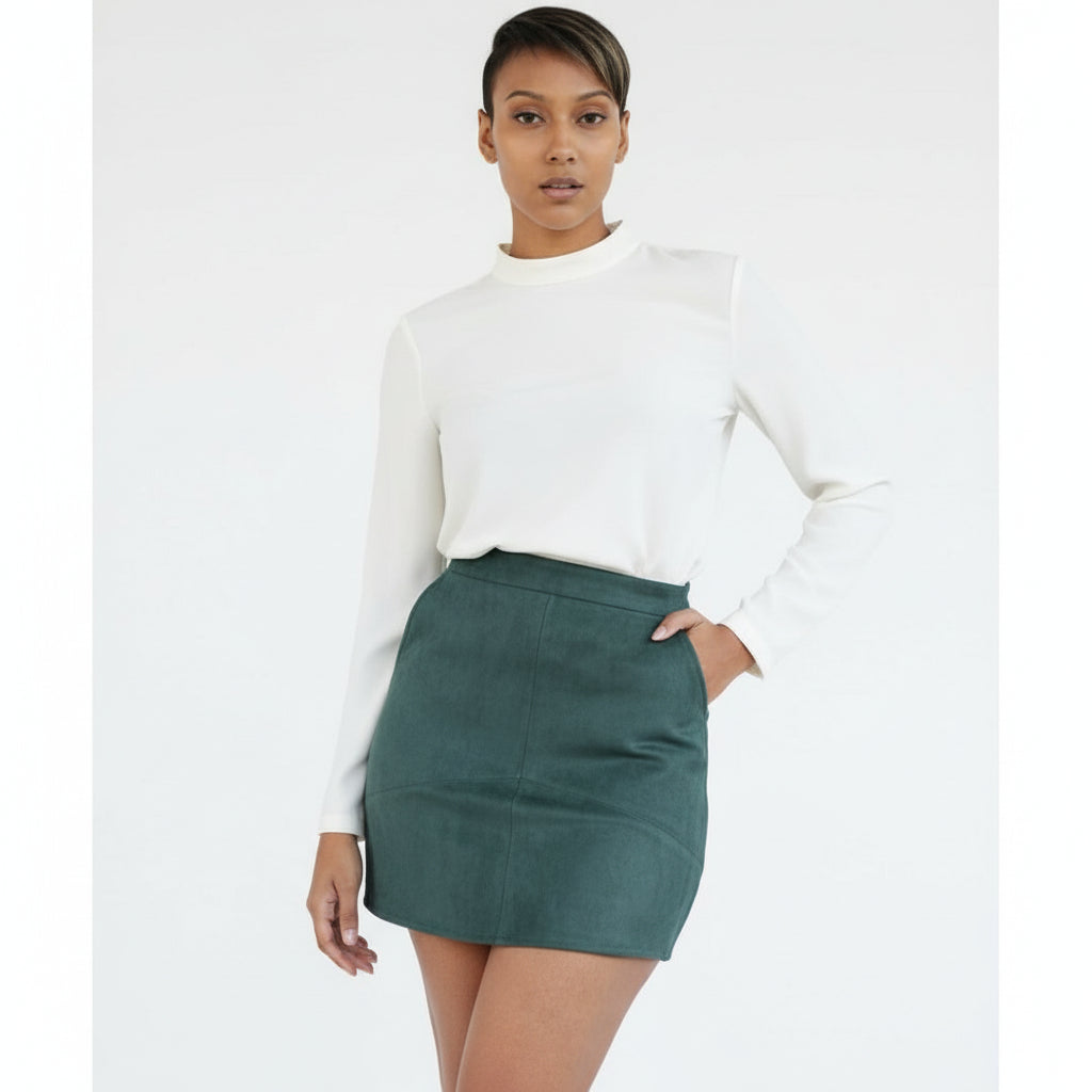 Suede Mini Skirt 