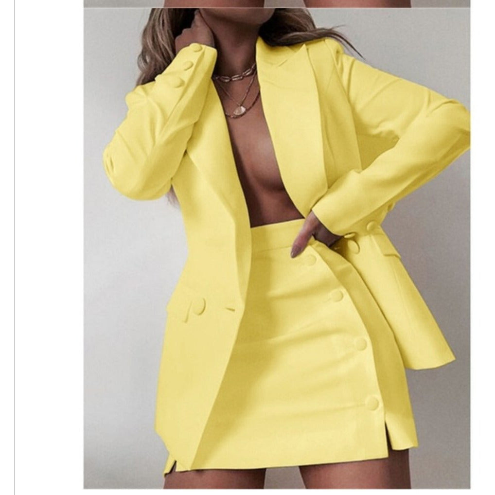 Blazer + Mini Skirt formal Set 