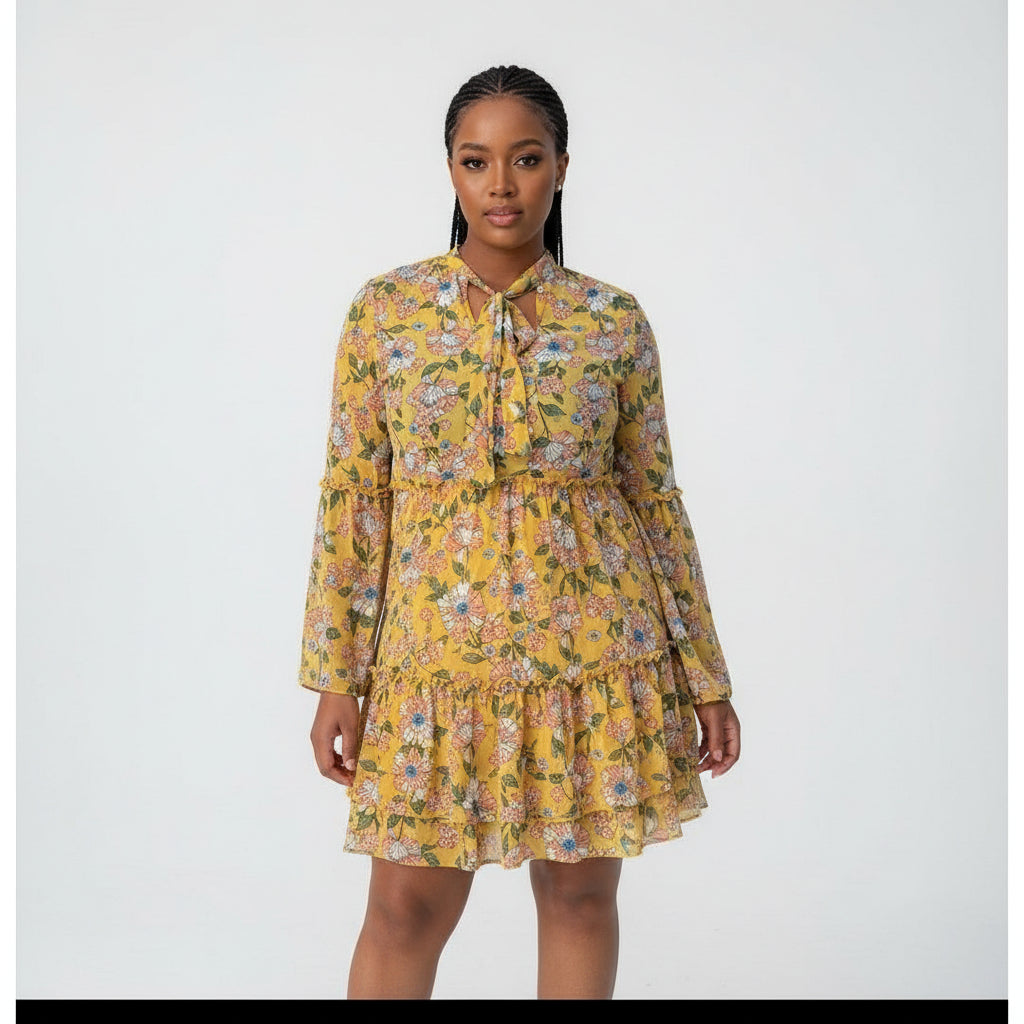 Floral Print Vintage Dress 