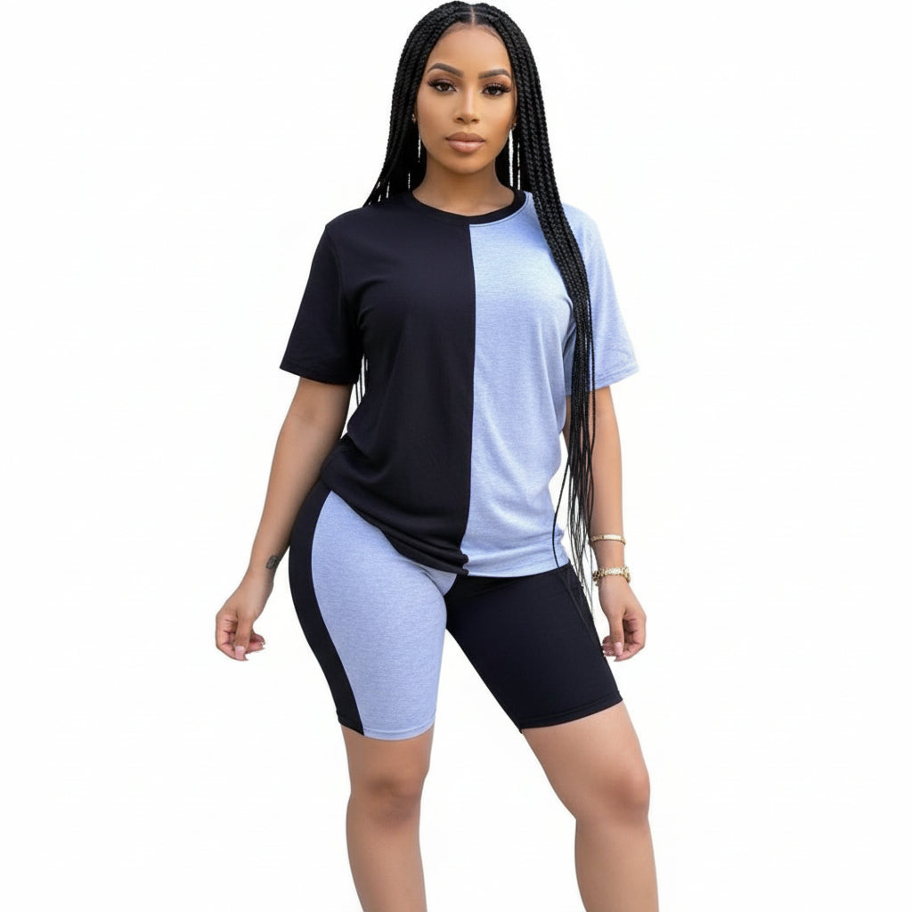 Patchwork Two Pieces Set