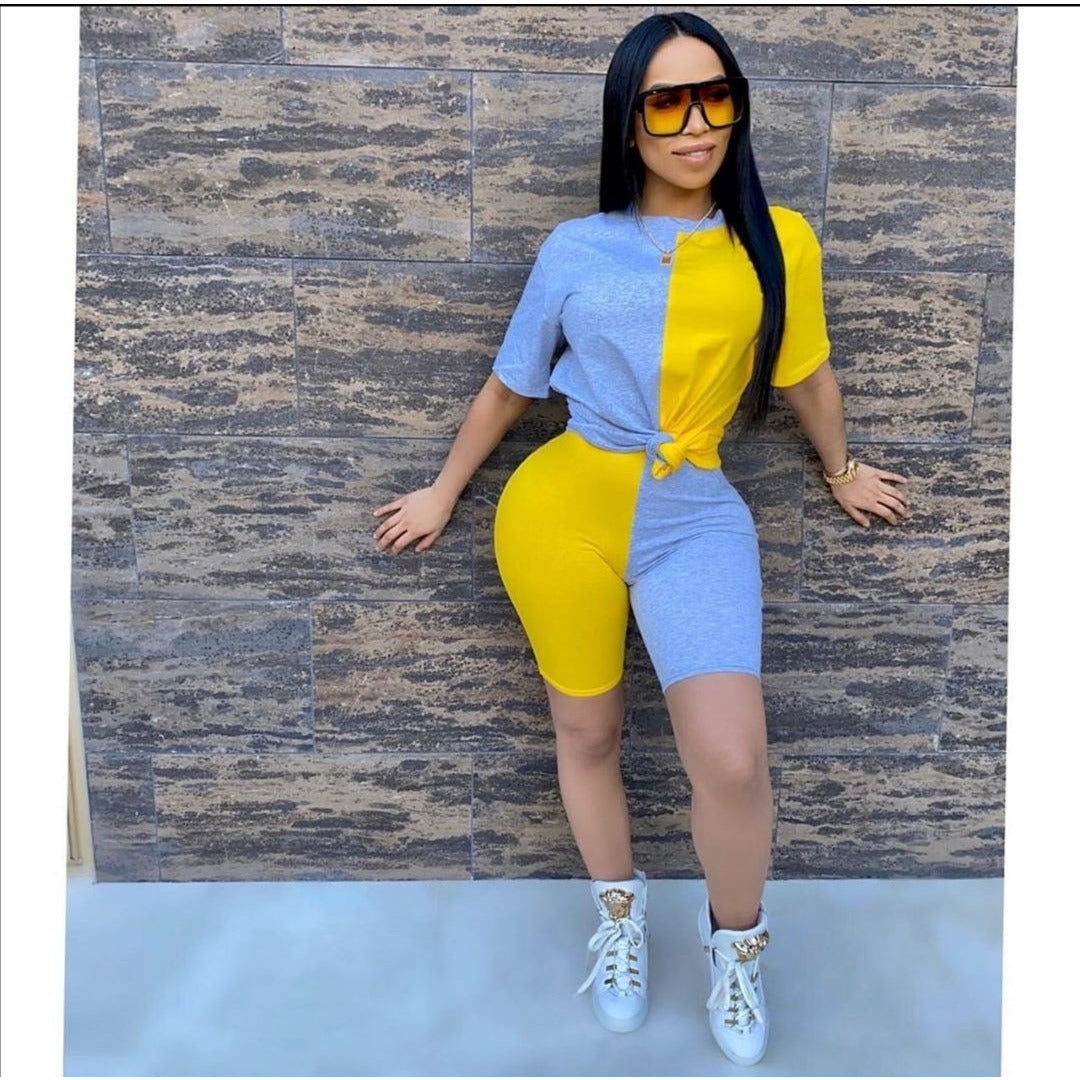 Patchwork Two Pieces Set