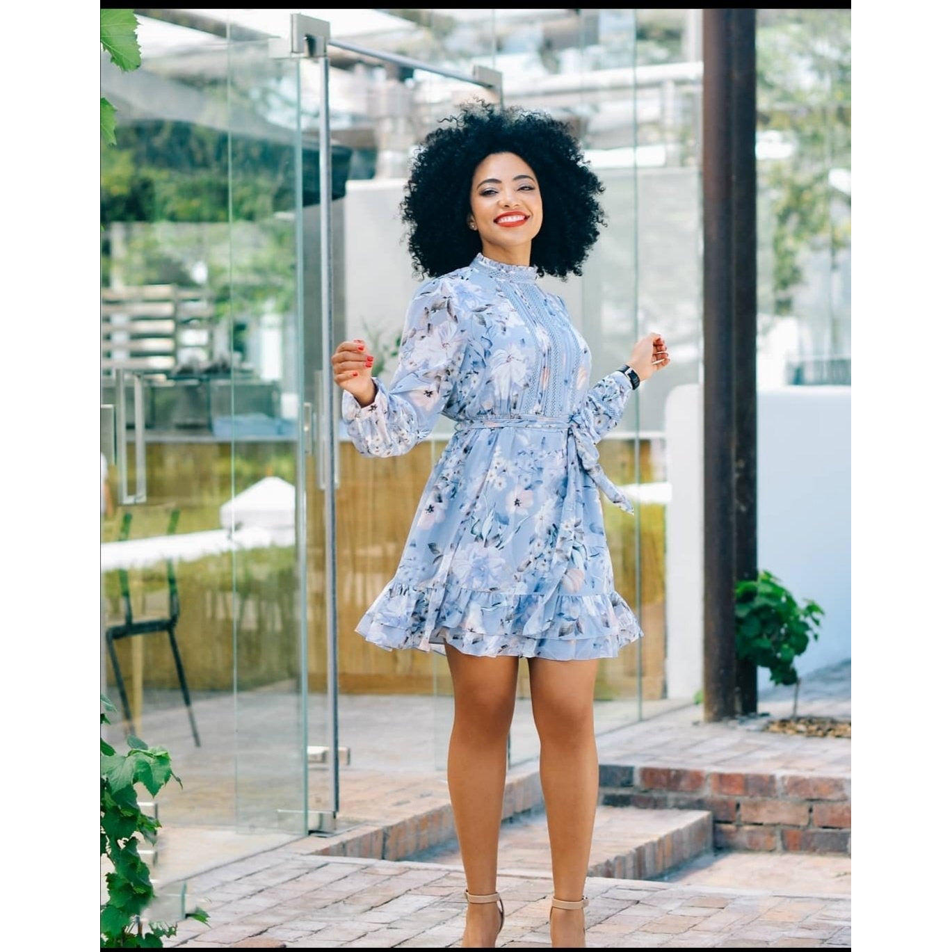 Floral Print Mini Dress 