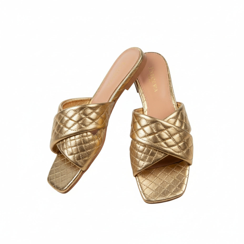 Square Toe Weave Flats Shoes