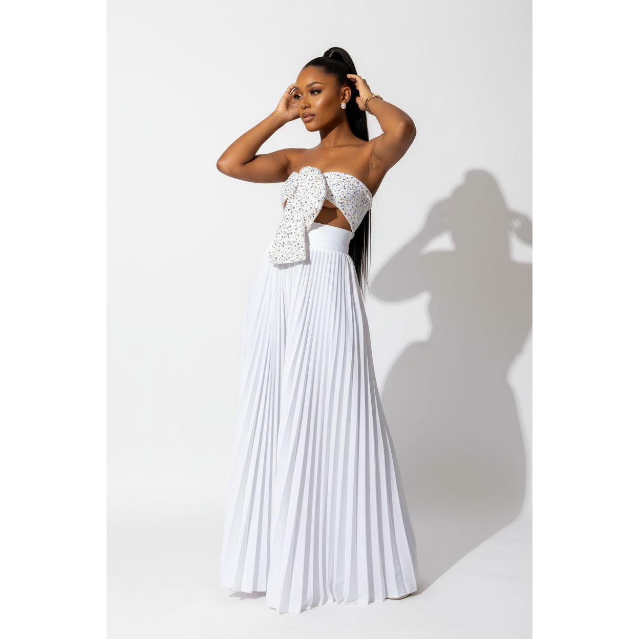 Satin pleated Palaza Pants 