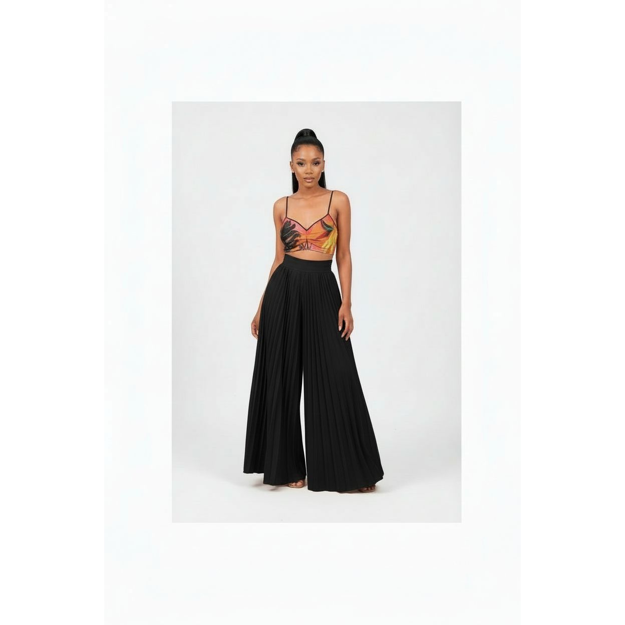 Satin pleated Palaza Pants 