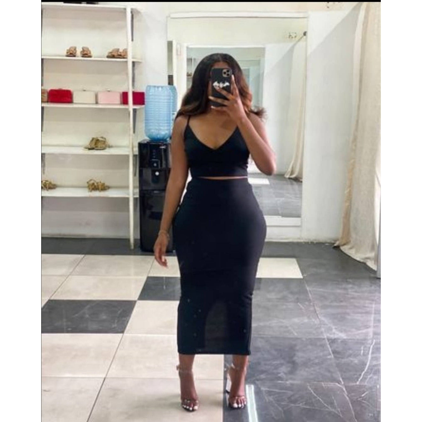 Deep V-Neck Sexy Two Piece Set 