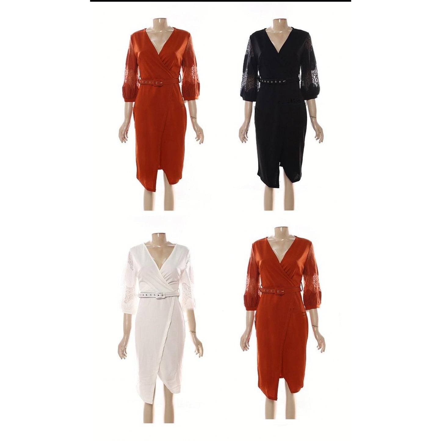 V-Neck Slit mini Dress 