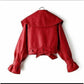 Faux Lather Crop Jacket