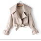 Faux Lather Crop Jacket