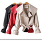 Faux Lather Crop Jacket