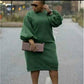 Puff Sleeve Sweater Dress