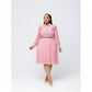 Emboidery Pleated Vintage Dress