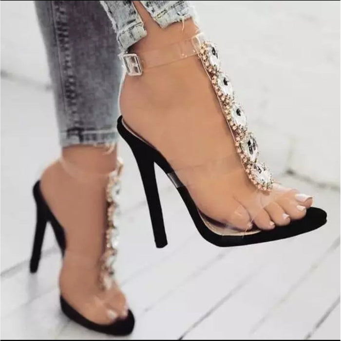 Open Toe Strappy High Heels Shoes1