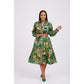 Button Up Floral Print Dress