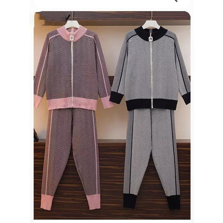 Two piece Knitted Tracksuit Set