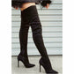 Pointed Toe Thigh High Boots