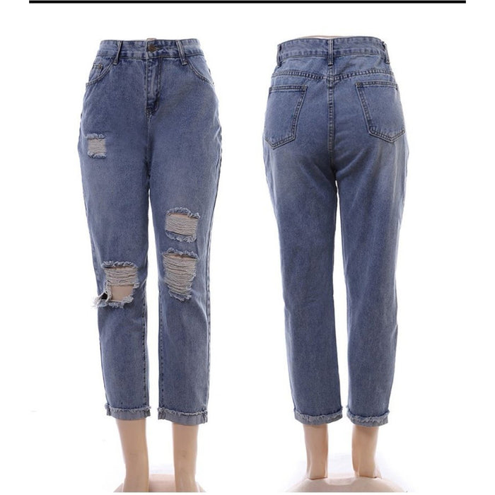 Distressed High Waisted Mommy Jeans — YELLOW SUB TRADING