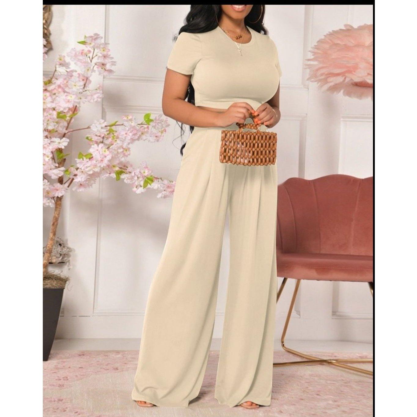 Palazzo Pant And Crop Top Set