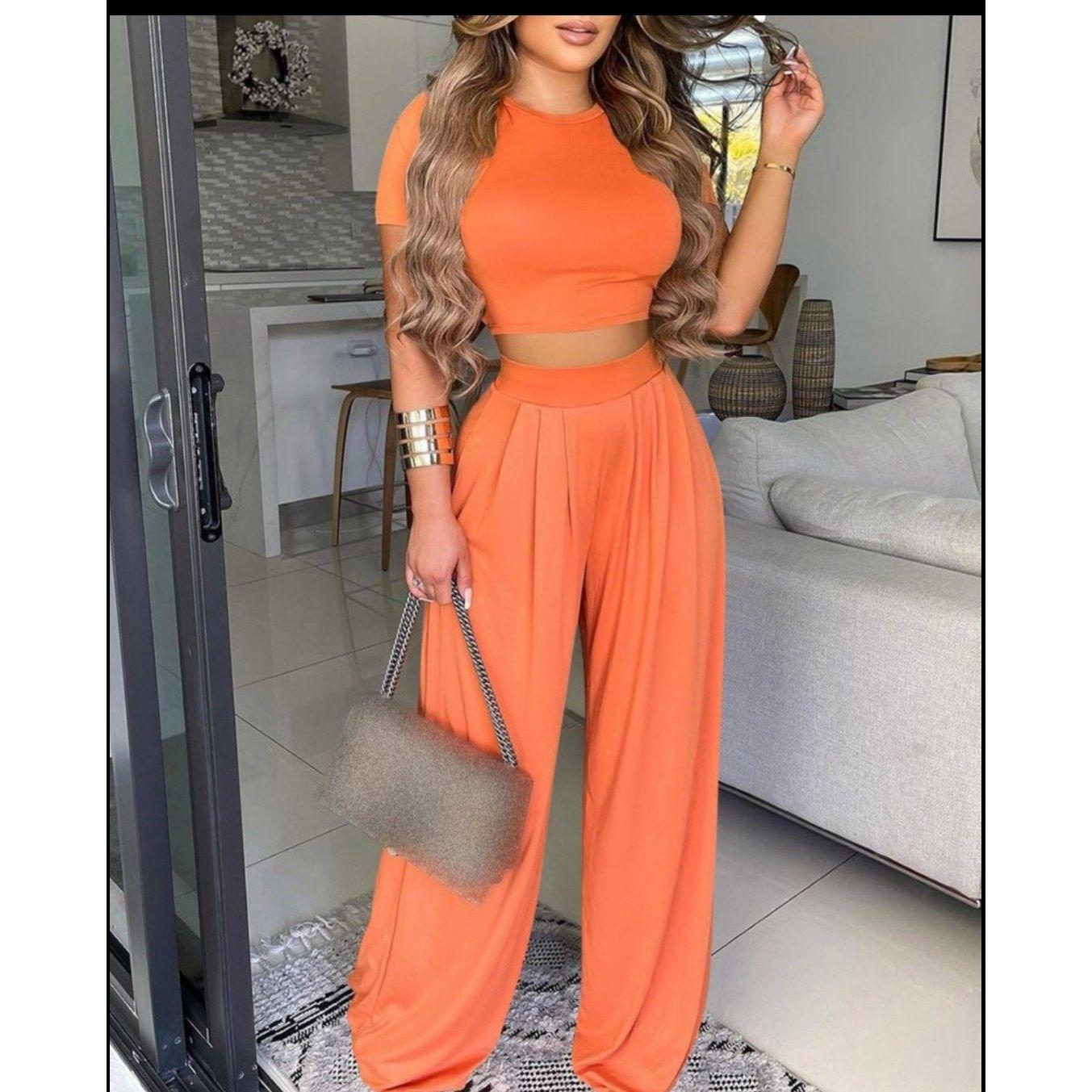 Palazzo Pant And Crop Top Set