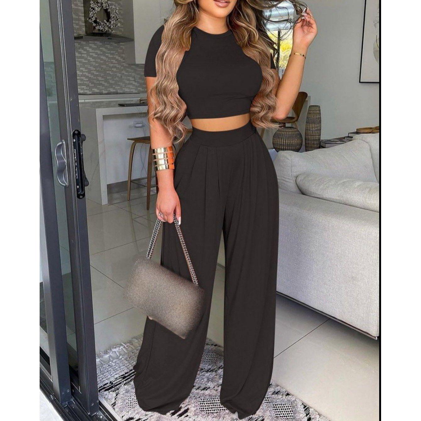Palazzo Pant And Crop Top Set
