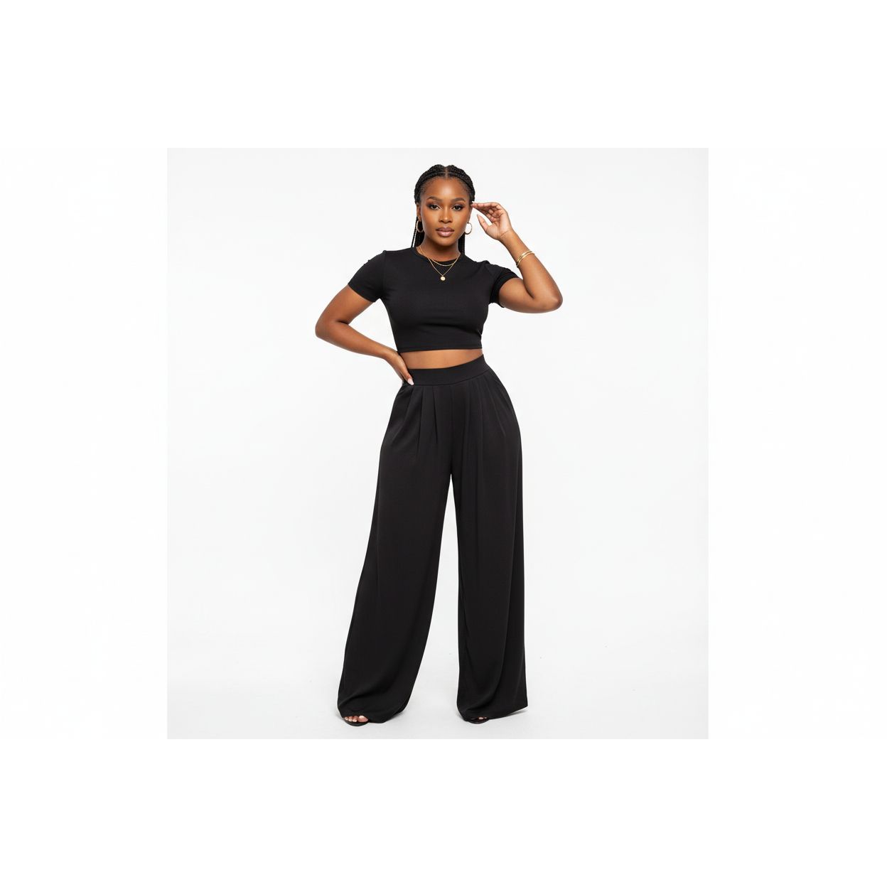 Palazzo Pant And Crop Top Set