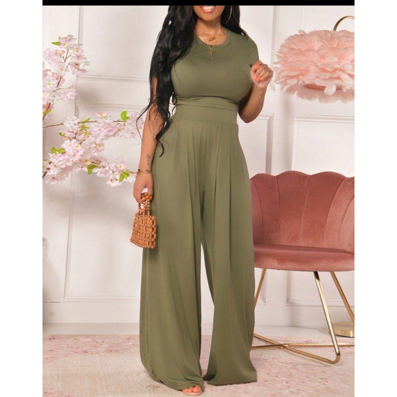 Palazzo Pant And Crop Top Set
