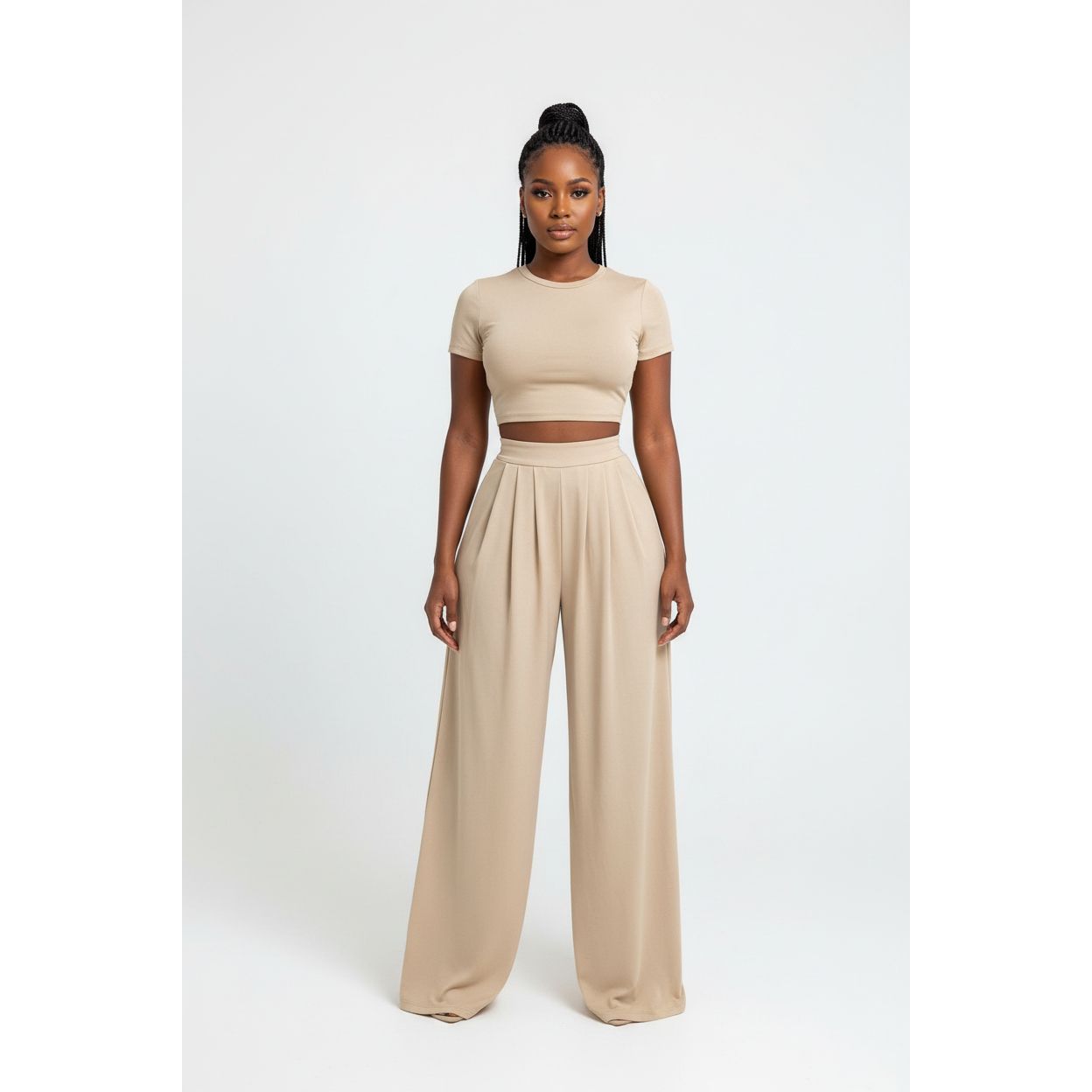 Palazzo Pant And Crop Top Set