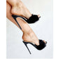 Soft Fur pointed High Heel