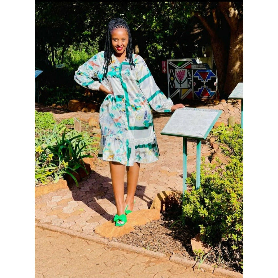 Floral Print Vintage Shirt Dress