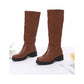Bellow Knee Leather Boots