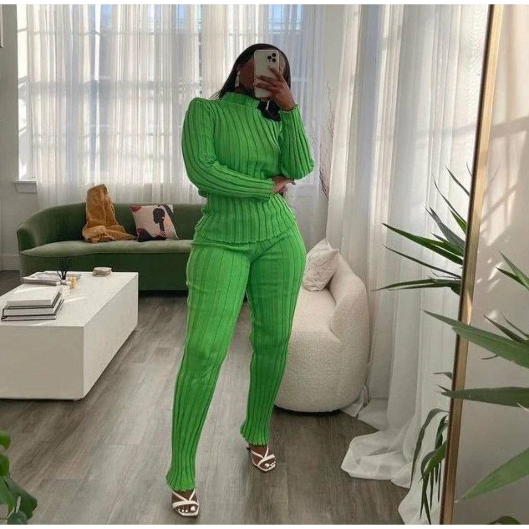 Long sleeve Sweater Kniited Set 