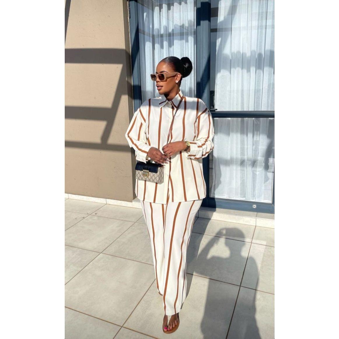 Striped Pants & Shirt Set