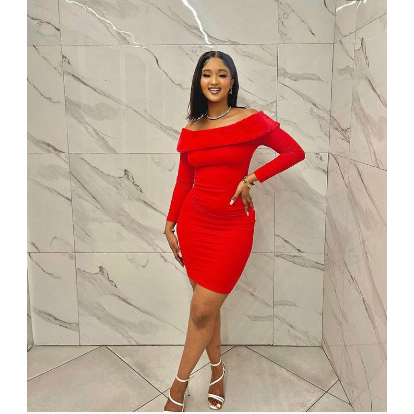 Off Shoulder Long Sleeve Sexy Bodycon Dress – YELLOW SUB TRADING