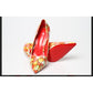 Match African Print ladies Pumps