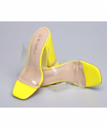 Transparent stiletto high heels