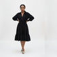 Casual Long Puff Sleeve Shirt Dress