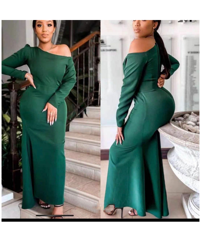 Cold Shoulder Long Sleeve Bodycon Dress